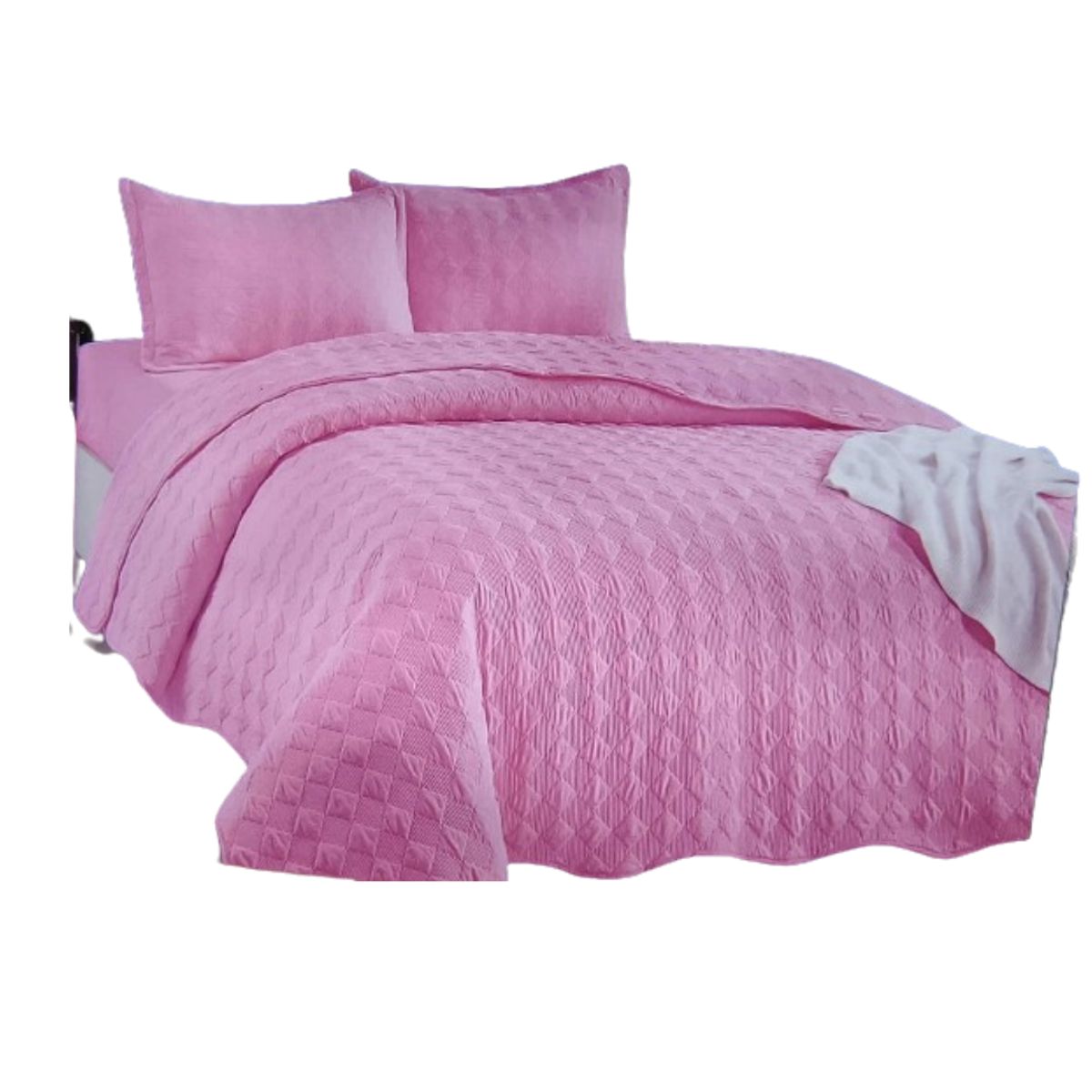 CUTE - CUBRECAMA ROSADO DE 1.5 PLZ