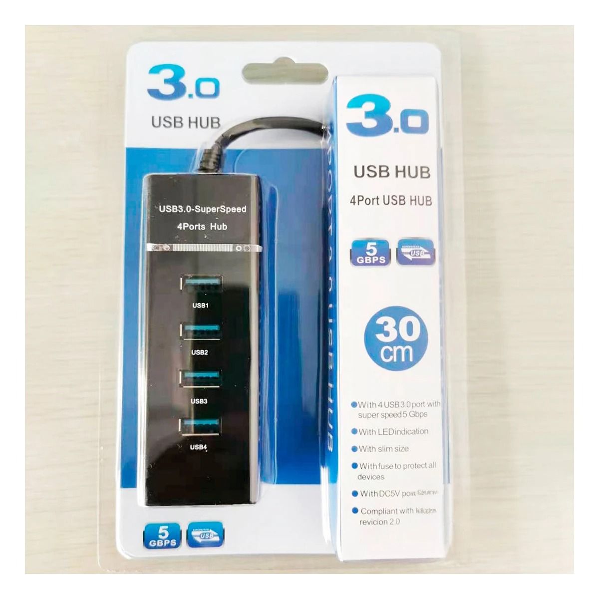 RYBIU IMPORT - Pack4 Interfaz de Conexion USB Negro Y+Ligas de Regalo