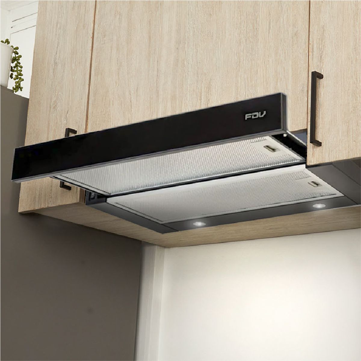 FDV - COMBO FDV CAMPANA EASY FLOW BLACK 60 + ENCIMERA BLACK 60 GN + HORNO DELUXE SMART 70L