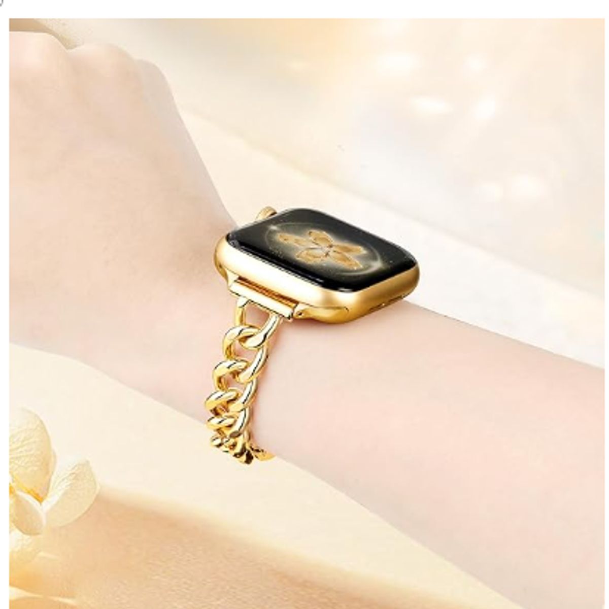 GENERICO - Correa Acero RINGS Para Apple Watch 41mm - Color DORADO