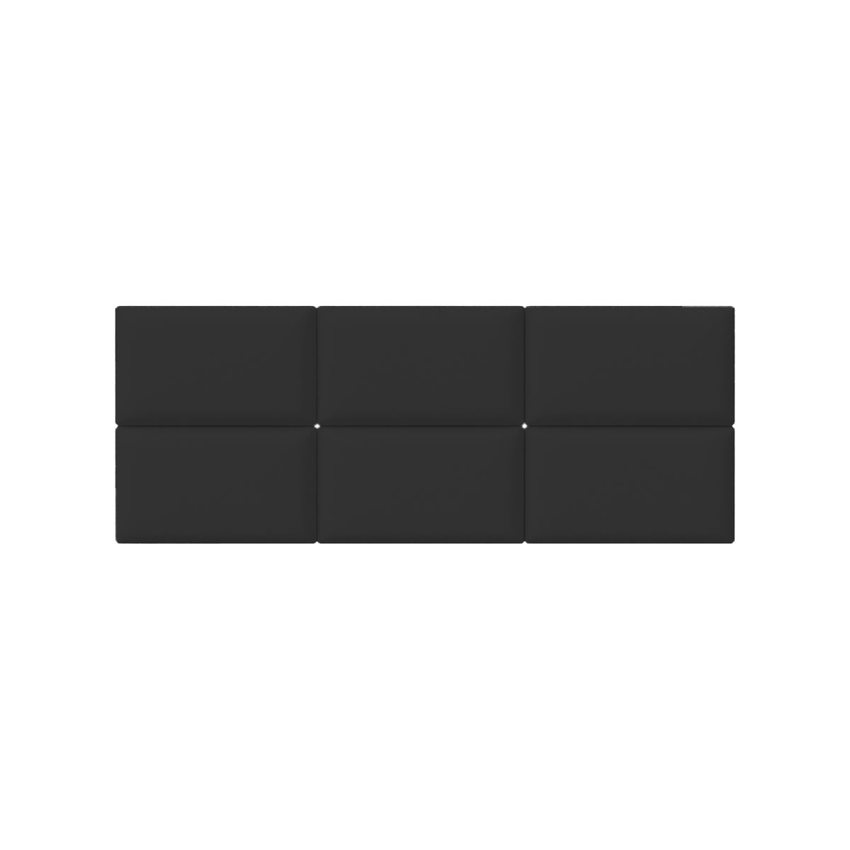 MUEBLES MACRUMO - Cabecera Modular Panel 30cmx40cm color negro 1unidad