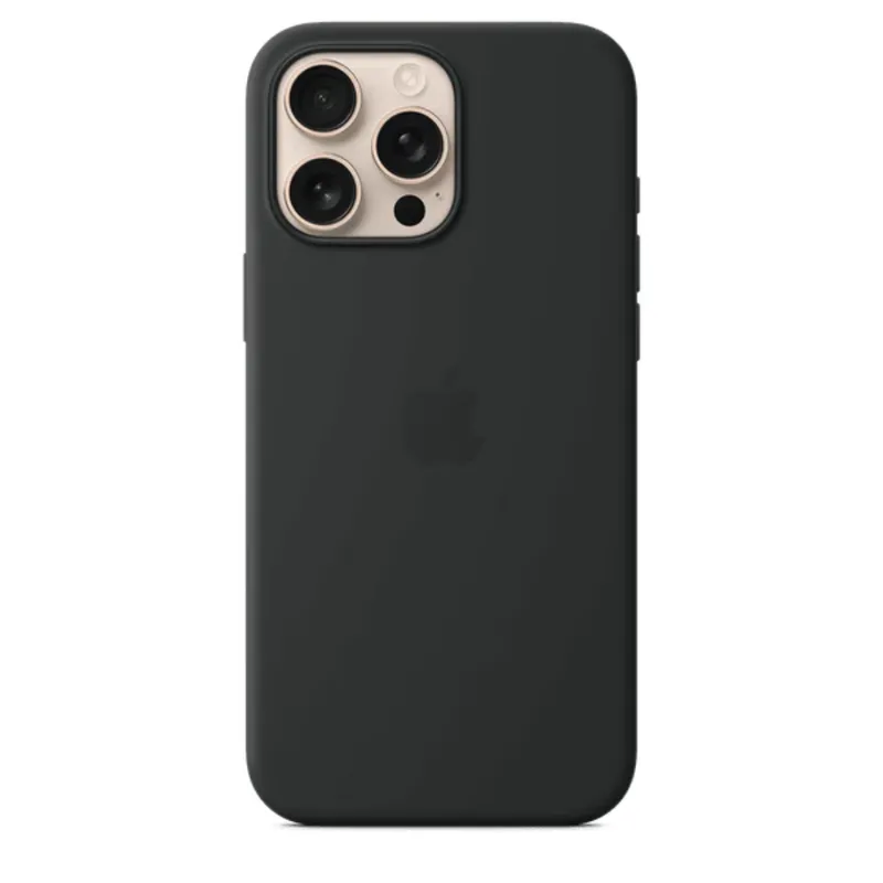 CASE - CASE SILICONA PARA IPHONE 16 PRO MAX   - NEGRO