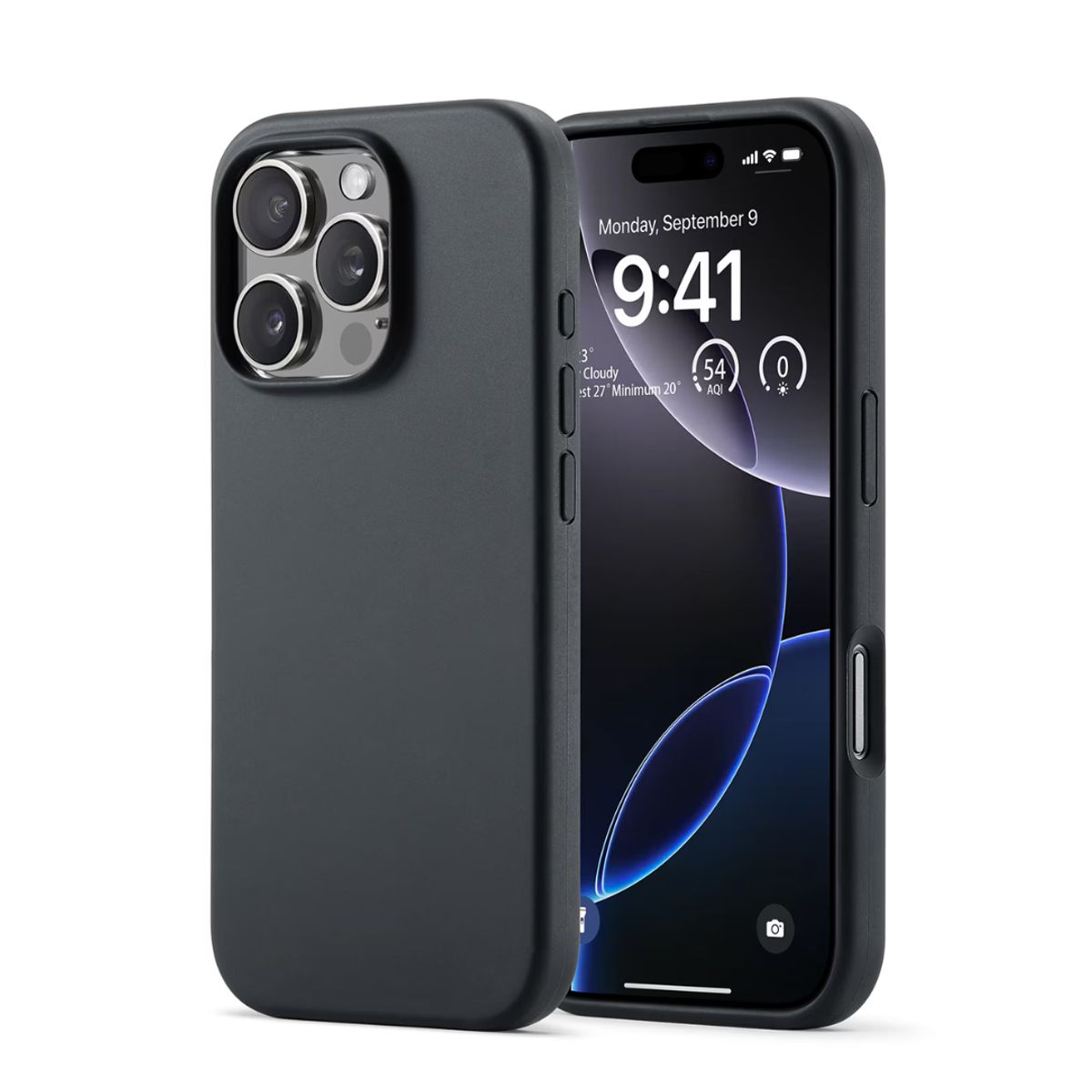 CASE - CASE SILICONA PARA IPHONE 16 PRO   - NEGRO