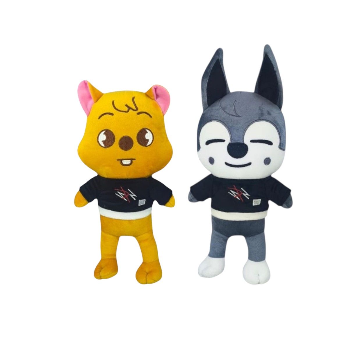 GENERICO - Pack 2 peluche Stray Kids Wolf chan y Han Quokka