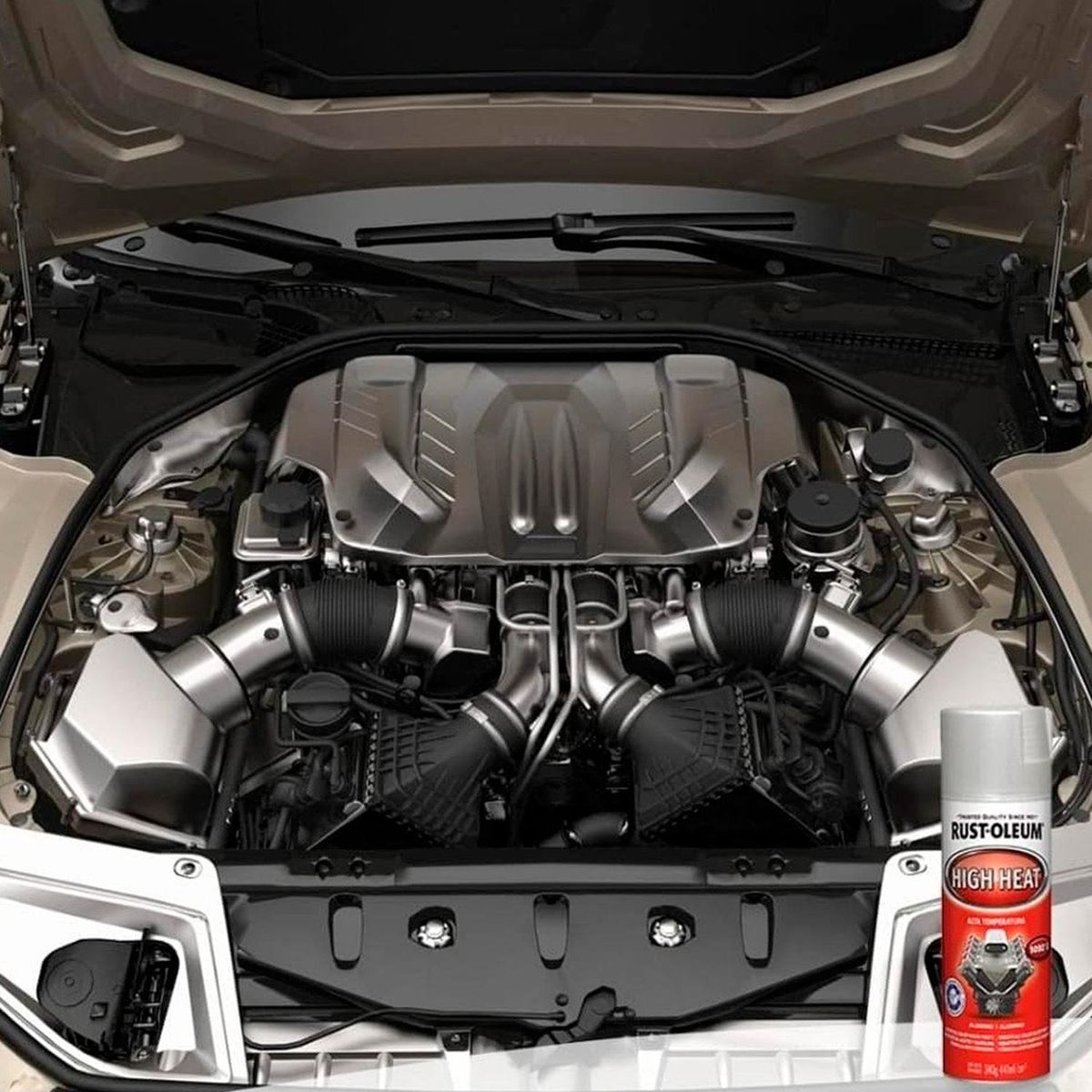 RUST OLEUM - Imprimante Alta Temperatura Gris Mate Rust Oleum 340g