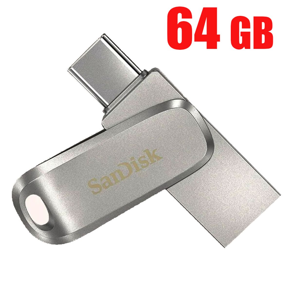 SANDISK - Memoria USB SanDisk de 64GB Luxe USB Tipo-C y Tipo-A - Hasta 400MBs