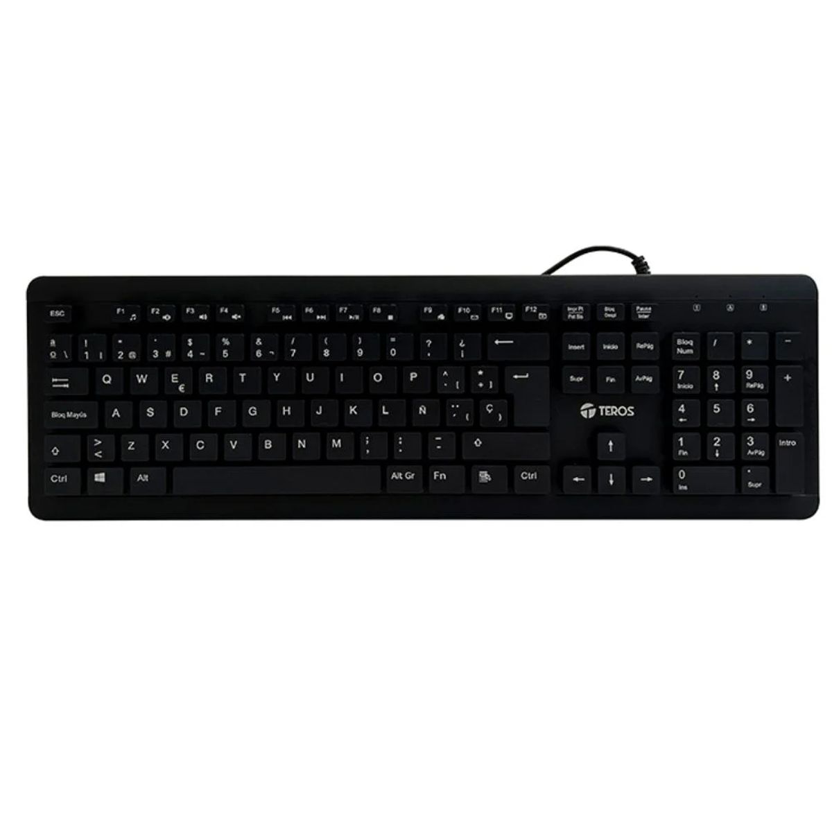 TEROS - TECLADO LAVABLE TEROS TE-4065N IPX7 USB NEGRO