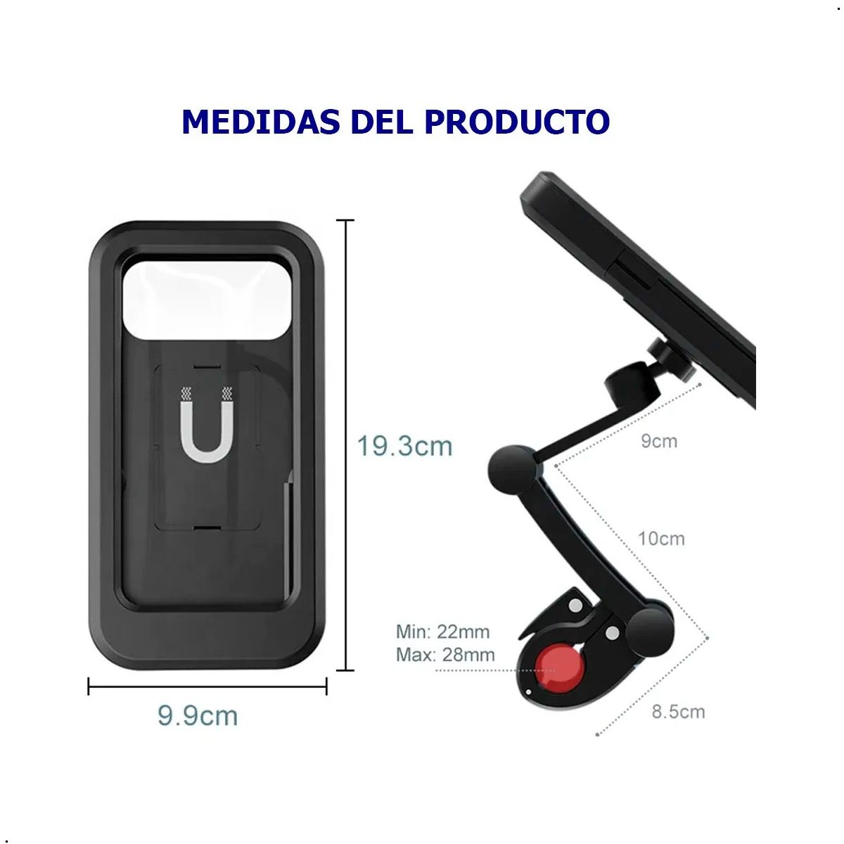 GENERICO - Soporte M3 Impermeable Celular Para Moto Bicicleta 360°
