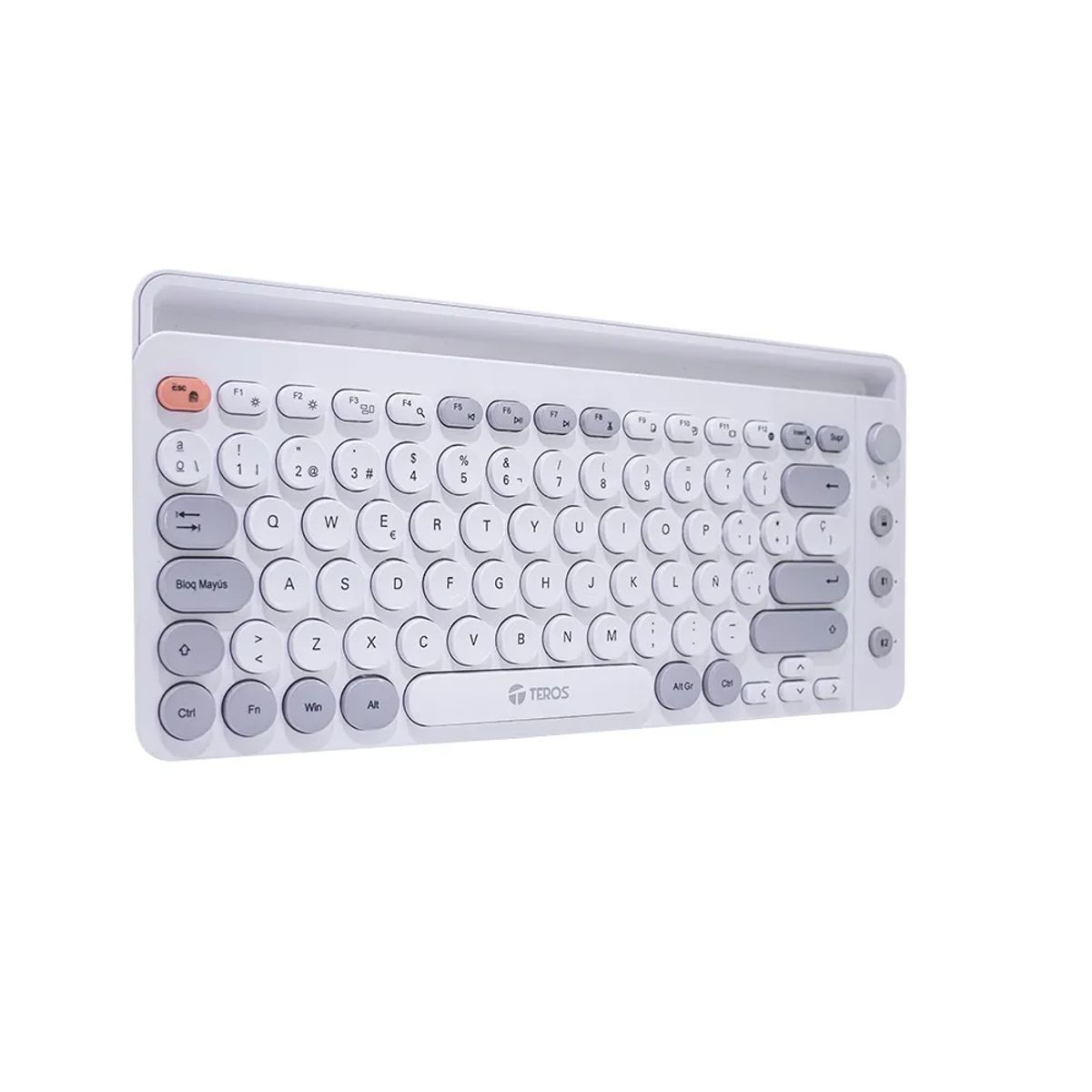 TEROS - TECLADO INALAMBRICO TEROS TE-4070S, BLUETOOTH 3.0 WHITE