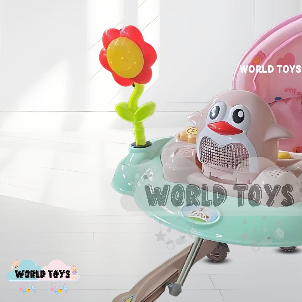 BABY - Andador Musical con Bluetooth «HAPPY PENGUIN II» Pink