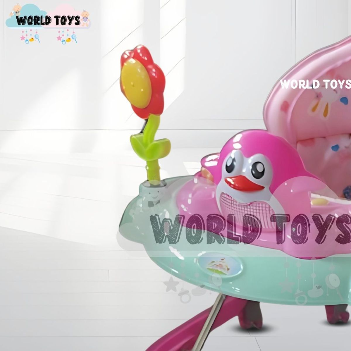 BABY - Andador Musical con Bluetooth «HAPPY PENGUIN II» Dark Pink