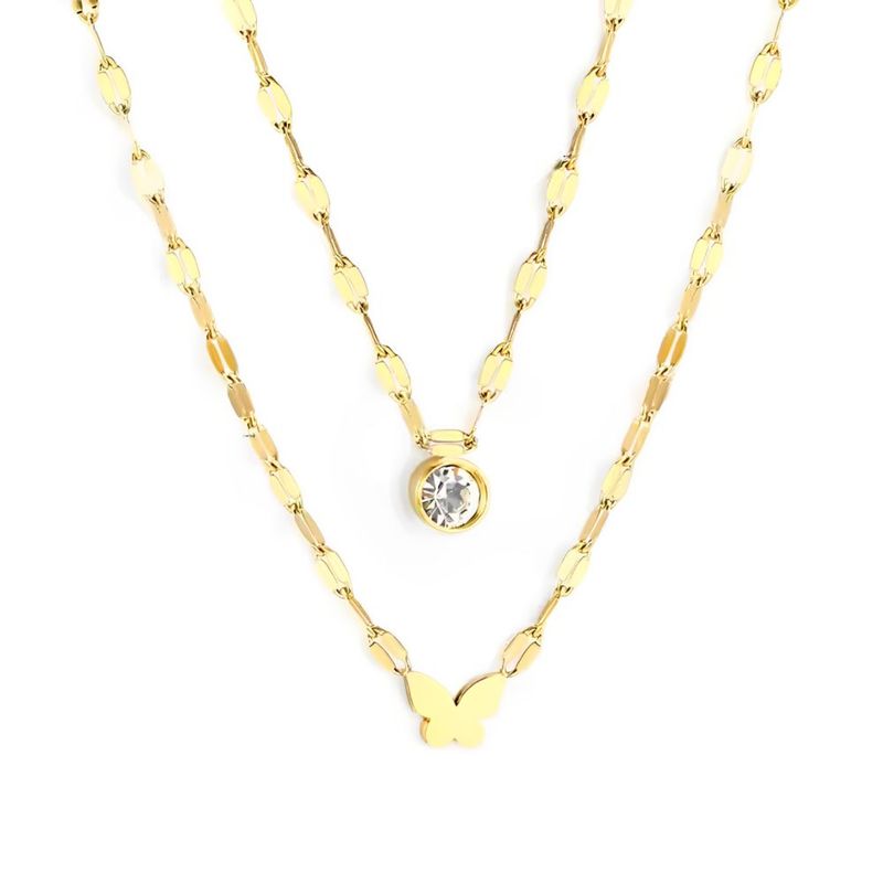 GENERICO - Collar Doble Butterfly Shine Waterproof