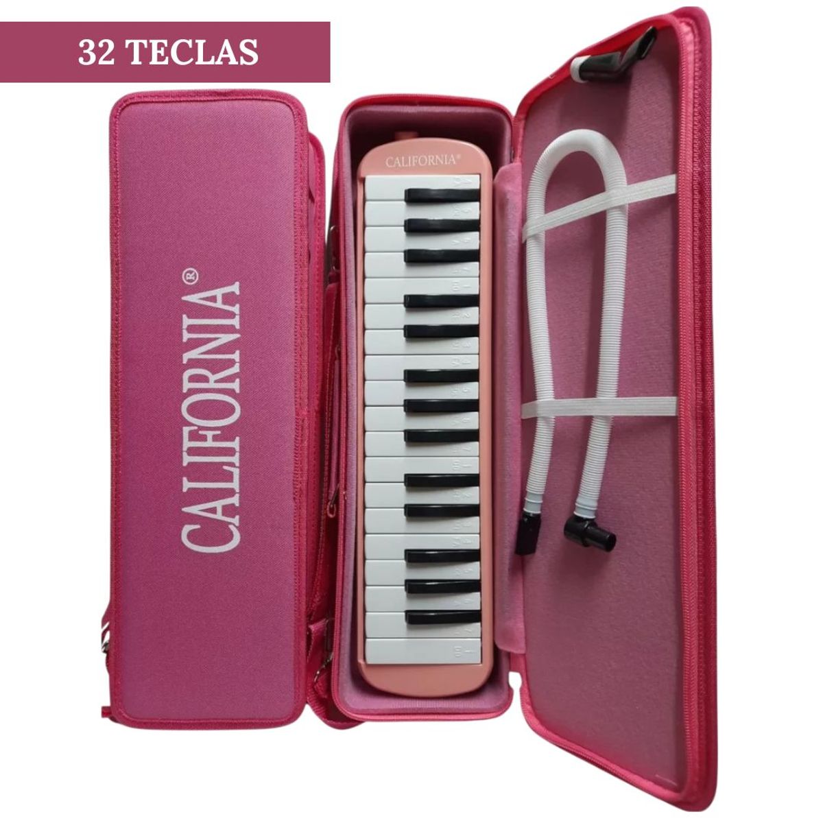 CALIFORNIA - Melodica de 32 teclas Rosado "CALIFORNIA"