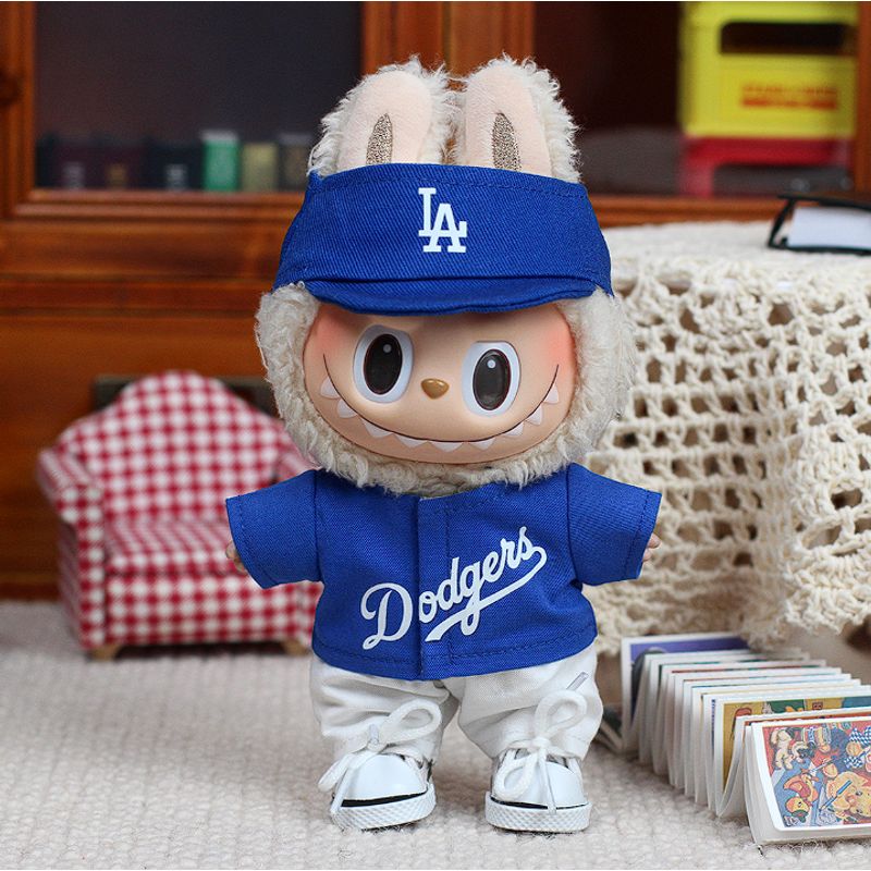 DISEÑO ORIGINAL - Ropa para Labubu Conjunto Beisbol Dodgers Azul