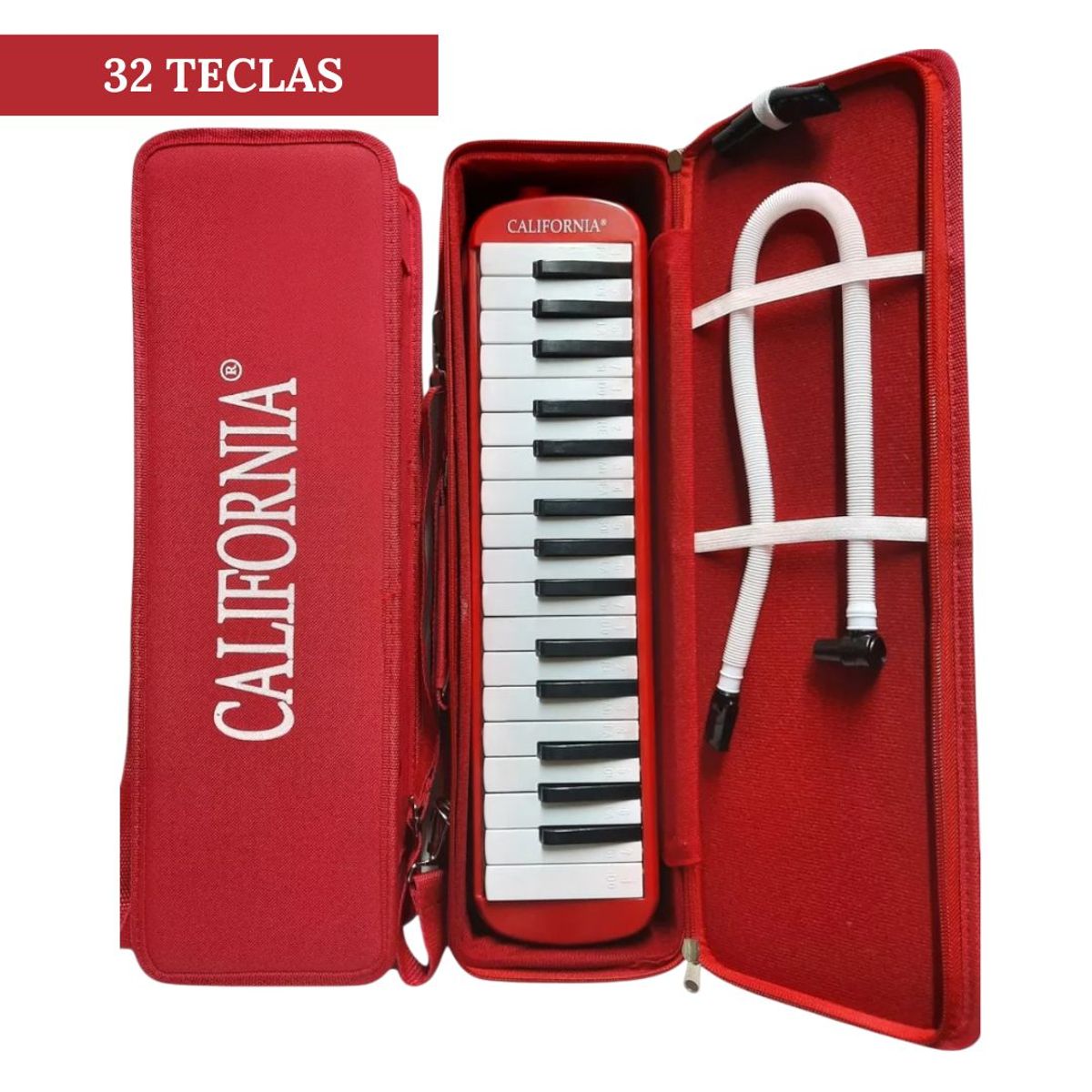 CALIFORNIA - Melodica de 32 teclas Rojo "CALIFORNIA"