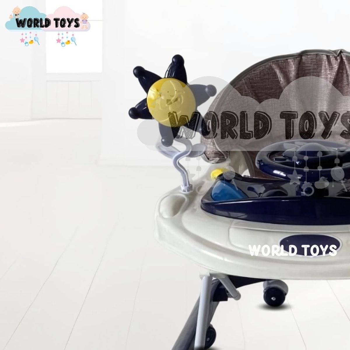 BABY - Andador Musical Plegable para Bebés «FLOWAY» Light Blue