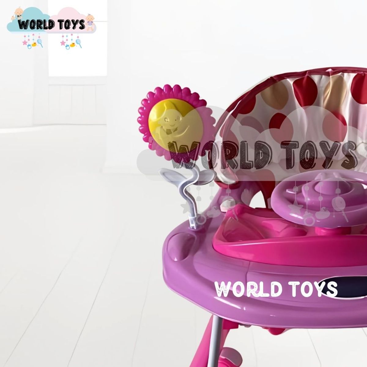 BABY - Andador Musical Plegable para Bebés «FLOWAY» Pink