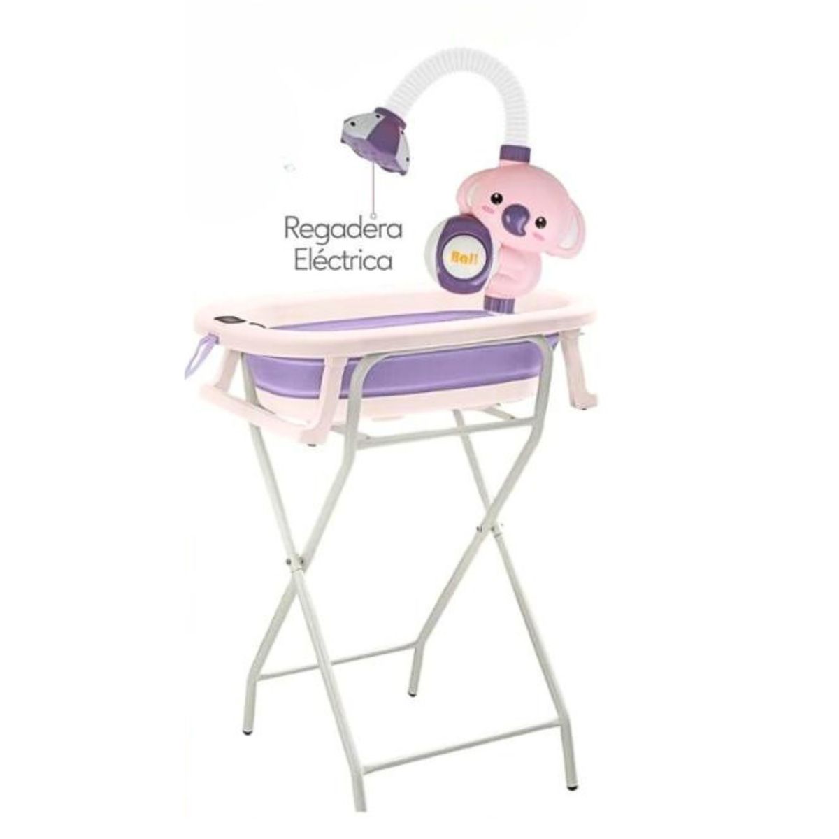 CAM - Bañera Plegable con accesorios Splash con Rack Morado