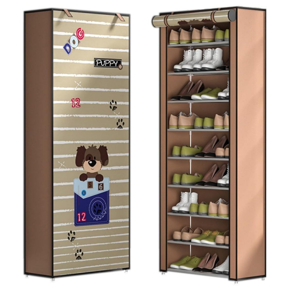 GENERICO - Zapatera armable de 9 niveles organizador de zapatos