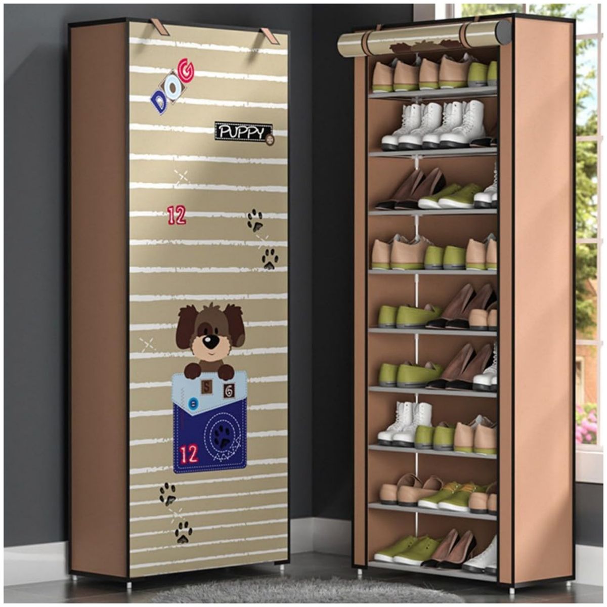 GENERICO - Zapatera armable de 9 niveles organizador de zapatos