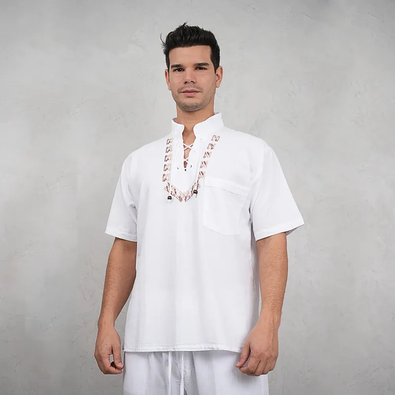 FORBER - Camisa Blanca Manga Corta Hombre