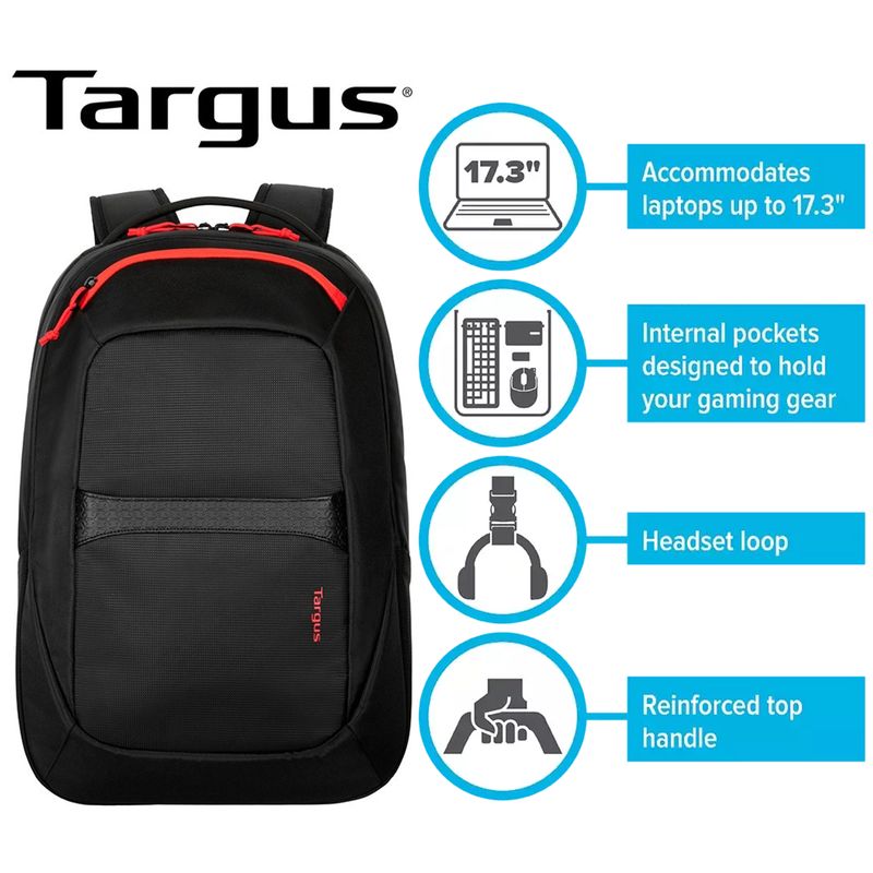 TARGUS - MOCHILA TARGUS STRIKE II GAMING 173 BACKPACK BLACK