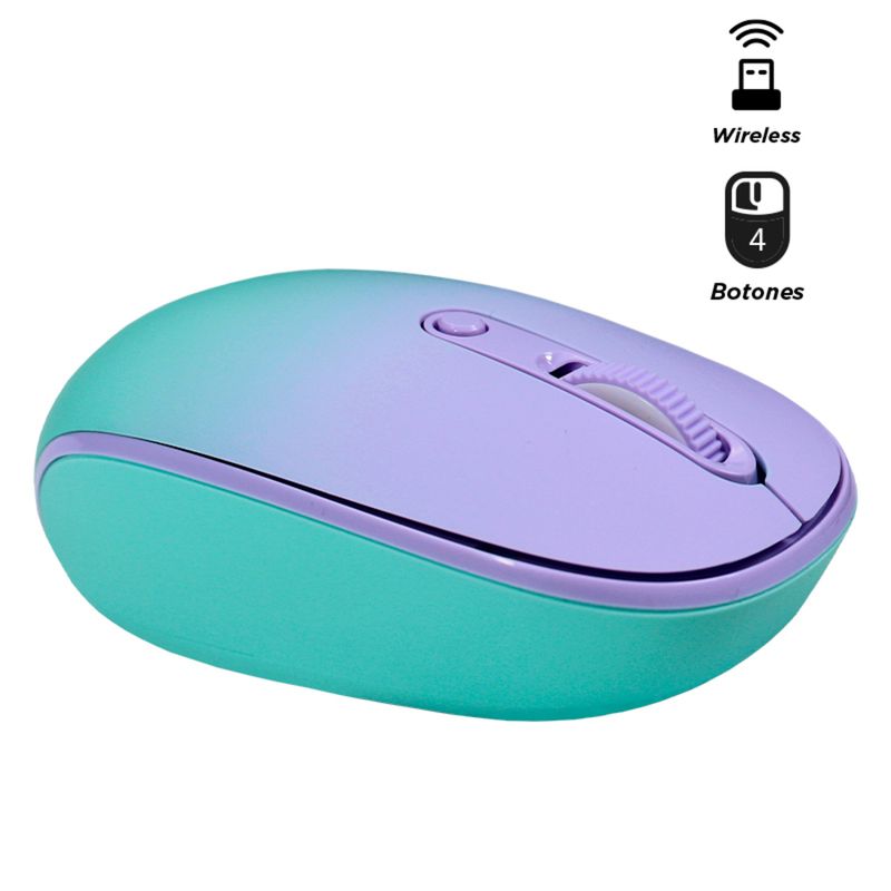 TEROS - MOUSE OPTICO TEROS TE-1224S INALAMBRICO DEGRADADO AURORA BOREAL