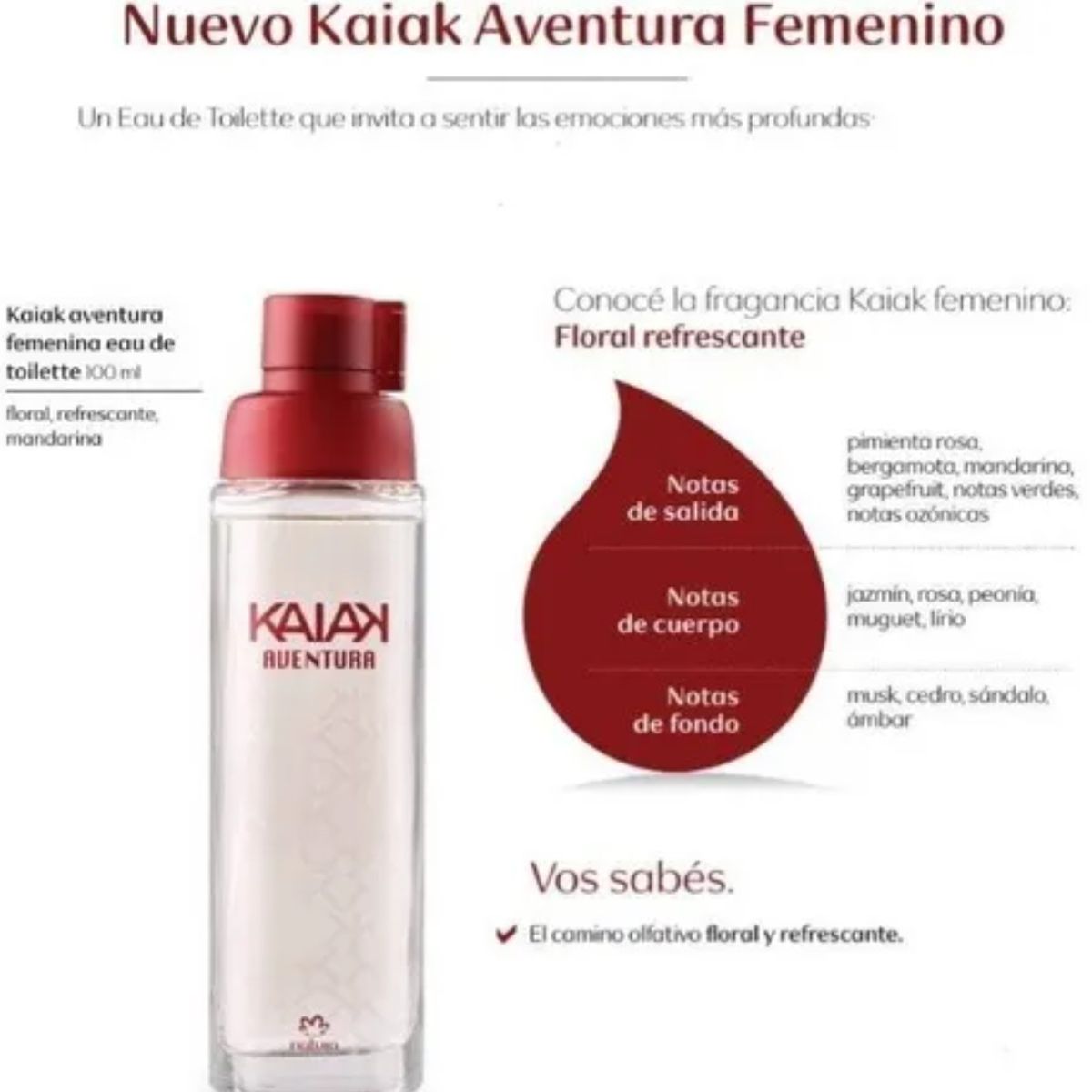 NATURA - kaiak Aventura perfume de mujer ekos NATURA