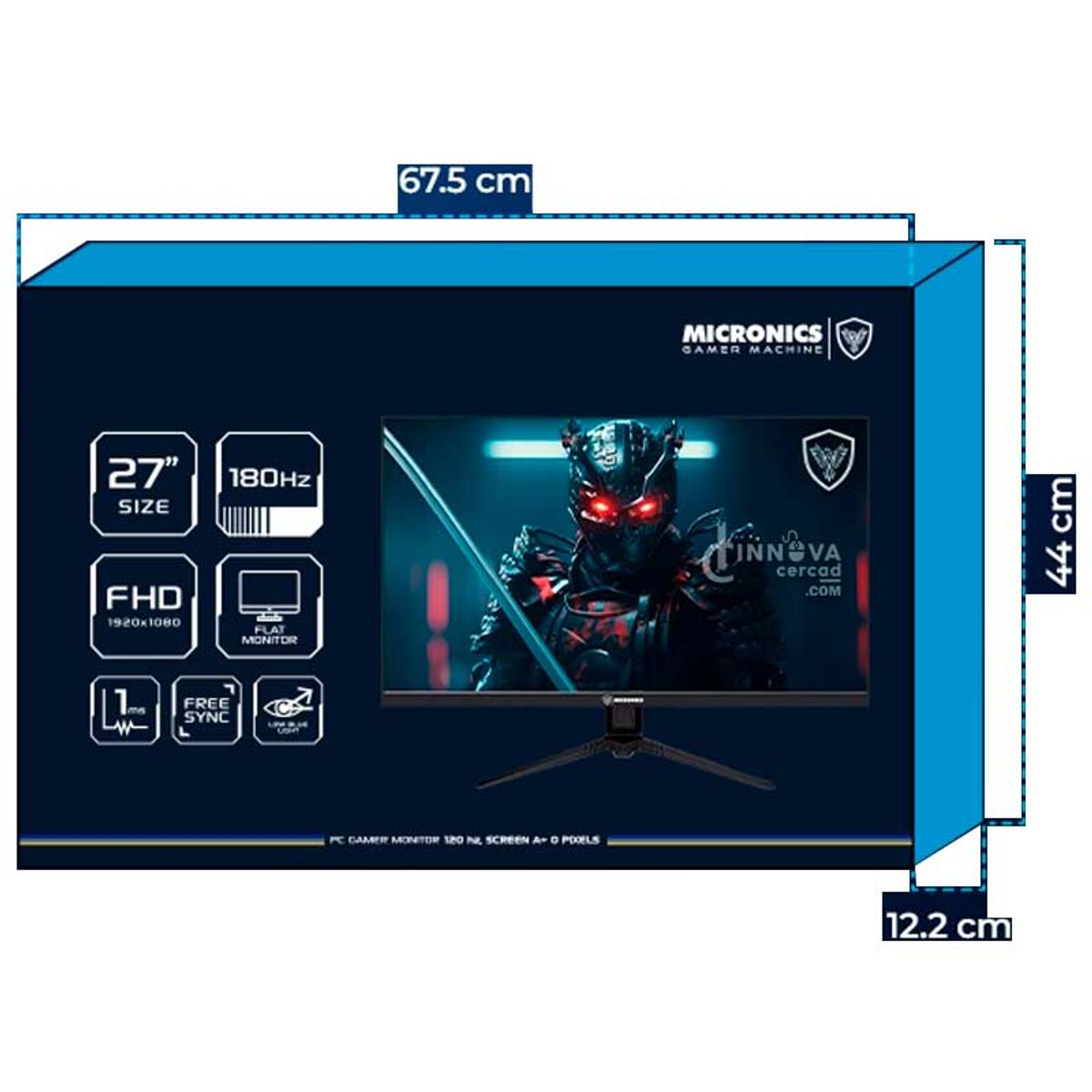 MICRONICS - Monitor Gamer Micronics MG27FF de 27 Full HD IPS 180HZ 1ms HDR