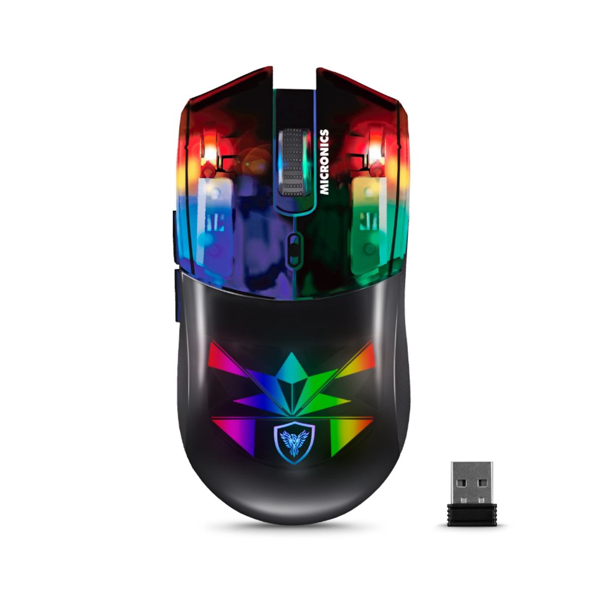 MICRONICS - Mouse Gamer Inalámbrico Recargable GM809-3M Micronics USB wifi 4800DPI