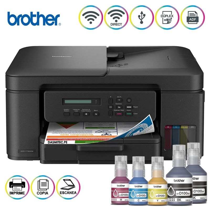 BROTHER - Impresora Brother DCP-T730DW Multifuncional Duplex Wifi