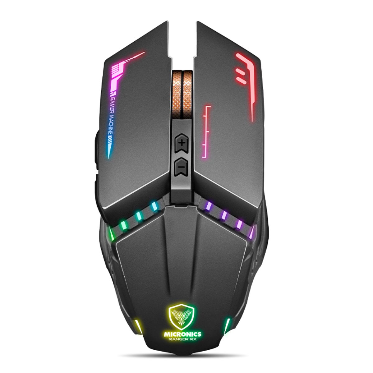 MICRONICS - Mouse Gamer Inalámbrico Recargable M822RX Micronics USB wifi 4800DPI