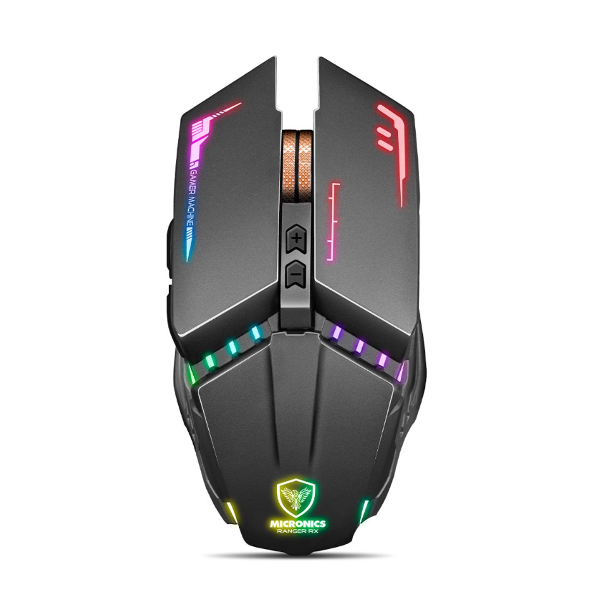 MICRONICS - Mouse Gamer Inalámbrico Recargable M822RX Micronics USB wifi 4800DPI