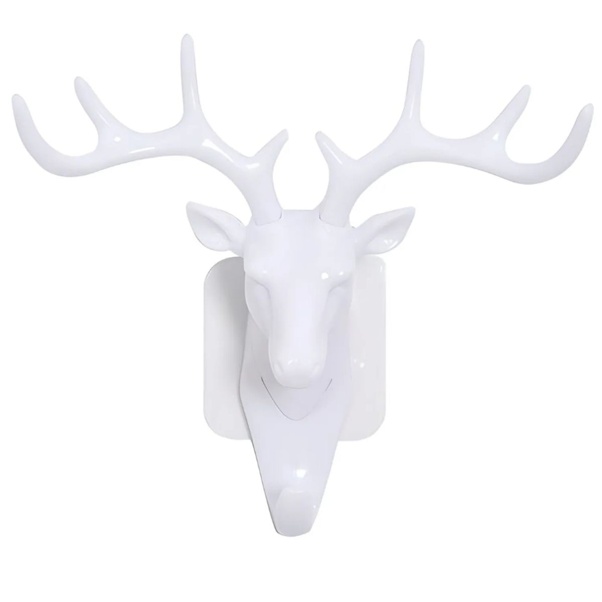 GENERICO - Porta Llaves Gancho Colgador de Pared CIERVO Blanco