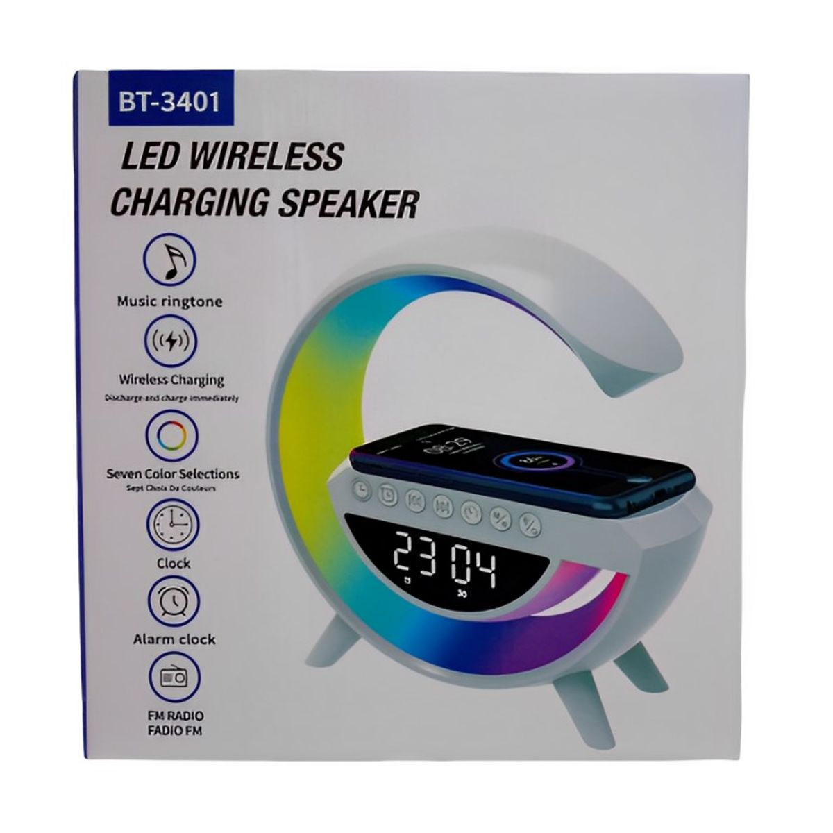 GENERICO - Parlante Led Inalámbrico con Luces G con cargador 6 en 1