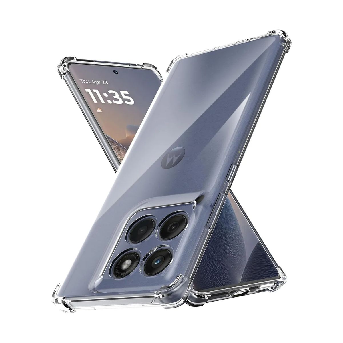 GENERICO - Case Funda Protector para MOTO EDGE 60 - TRANSPARENTE ANTI IMPACTO