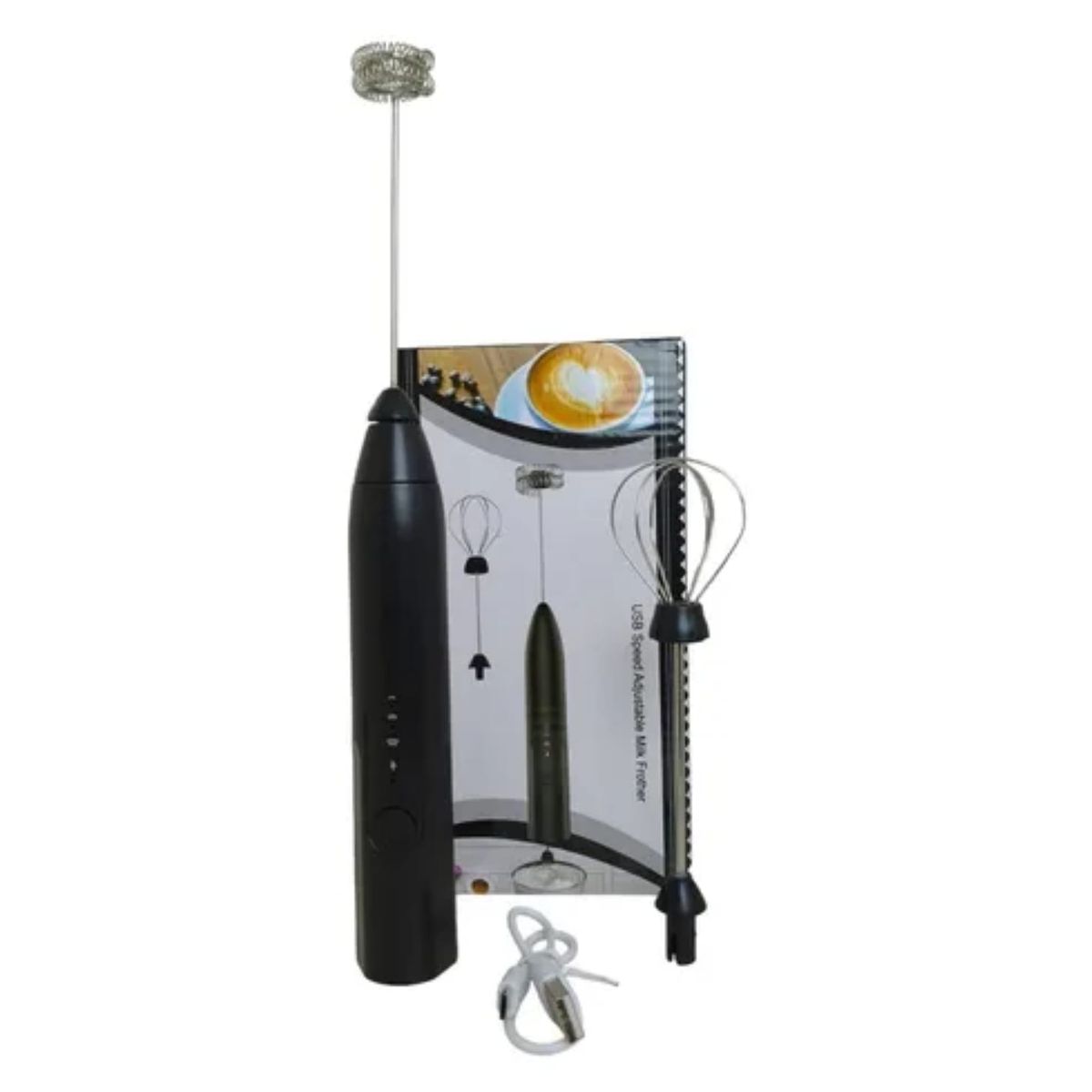 GENERICO - MINI BATIDORA ELECTRICA  PORTATIL RECARGABLE