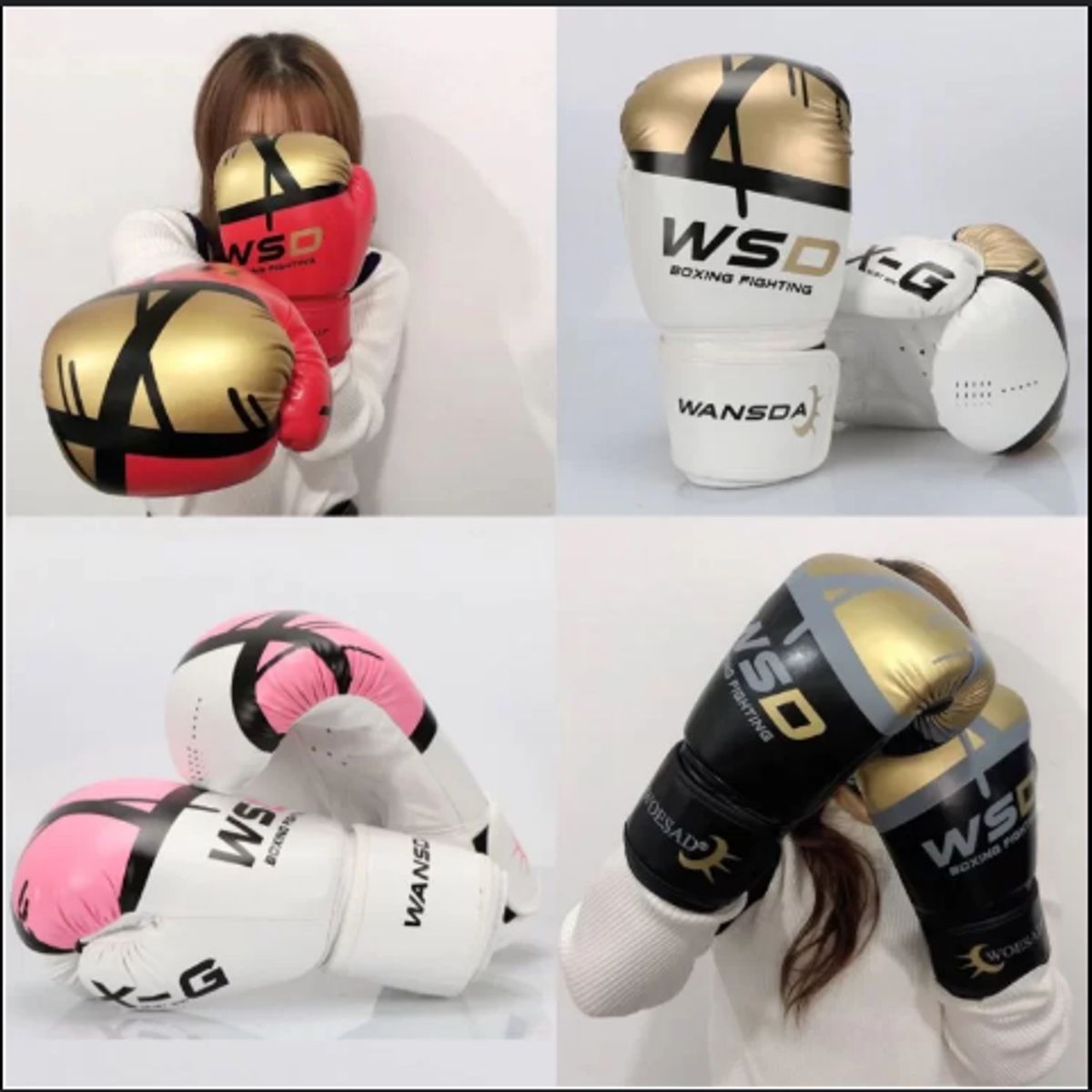 GENERICO - Guante De Box Profesional 12 Onzas WSD Dorado Fitness