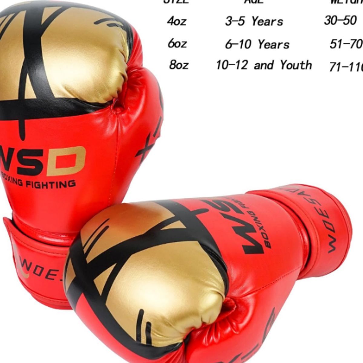 GENERICO - Guante De Box Profesional 14 Onzas WSD rojo Fitness