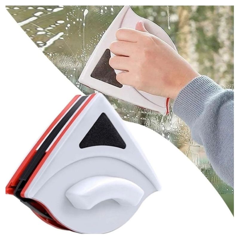 GENERICO - Limpiavidrio Ventanas Esponja Magnética Limpiador Triangular