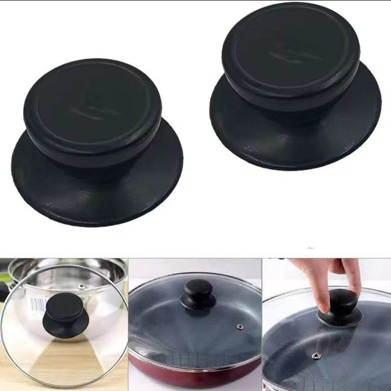 GENERICO - Perillas Negras para Tapa de Olla