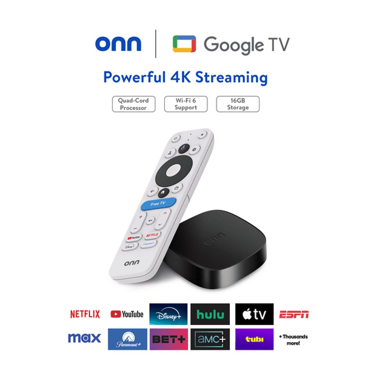 ONN - ONN 4K PLUS 2GB+16GB Streaming 4K UHD Dolby Vision -Atmos