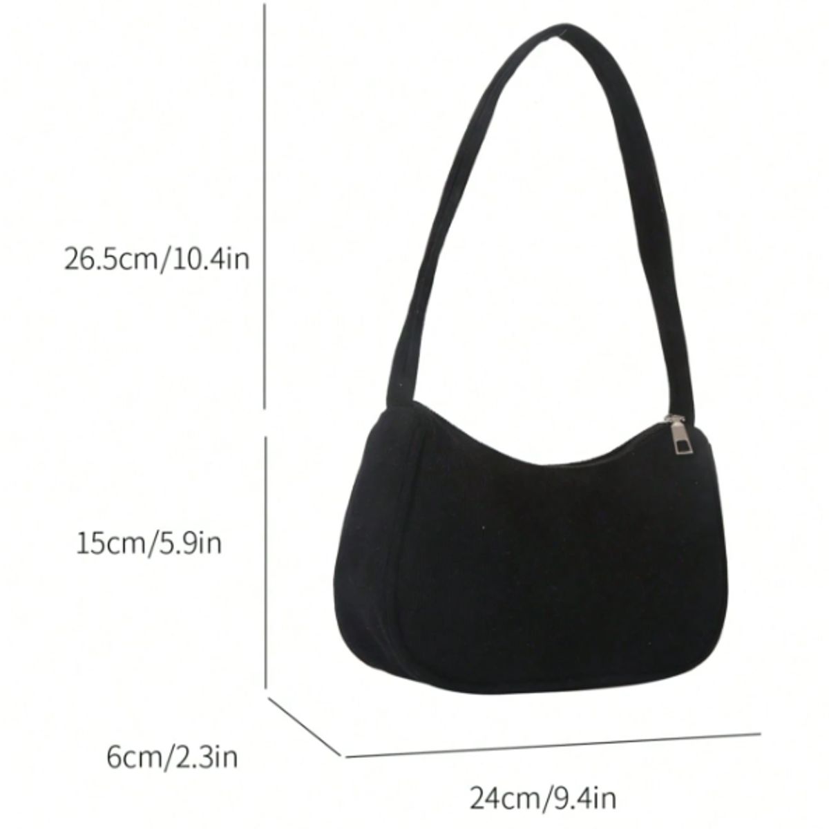 GENERICO - CARTERA MINI DE CORDUROI COLOR NEGRO