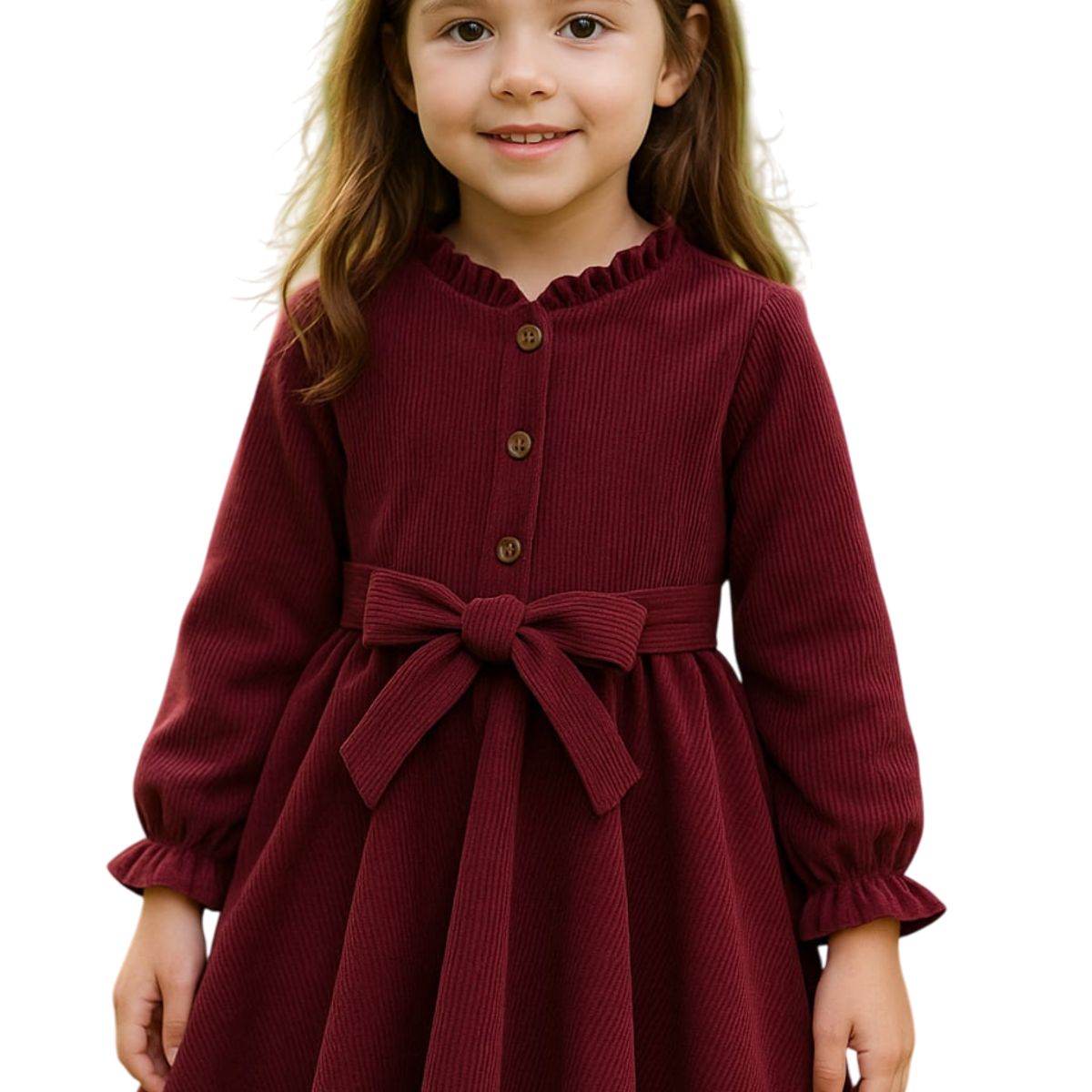 GENERICO - Vestido Baby Corduroy Vino