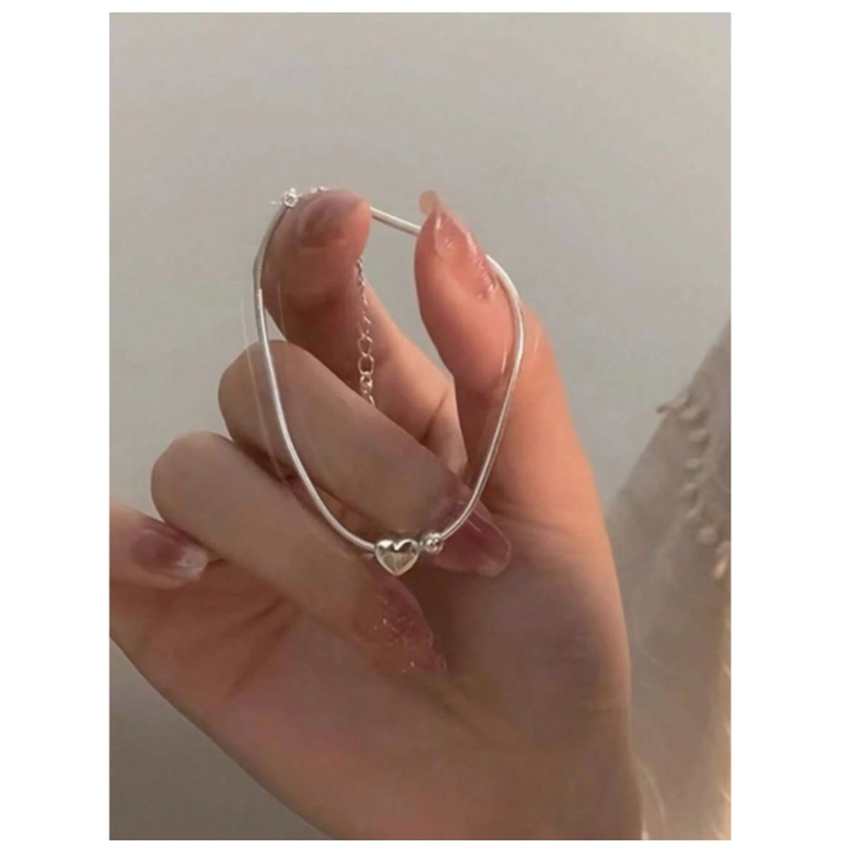 GENERICO - PULSERA DELICADA CON DIJE DE CORAZON