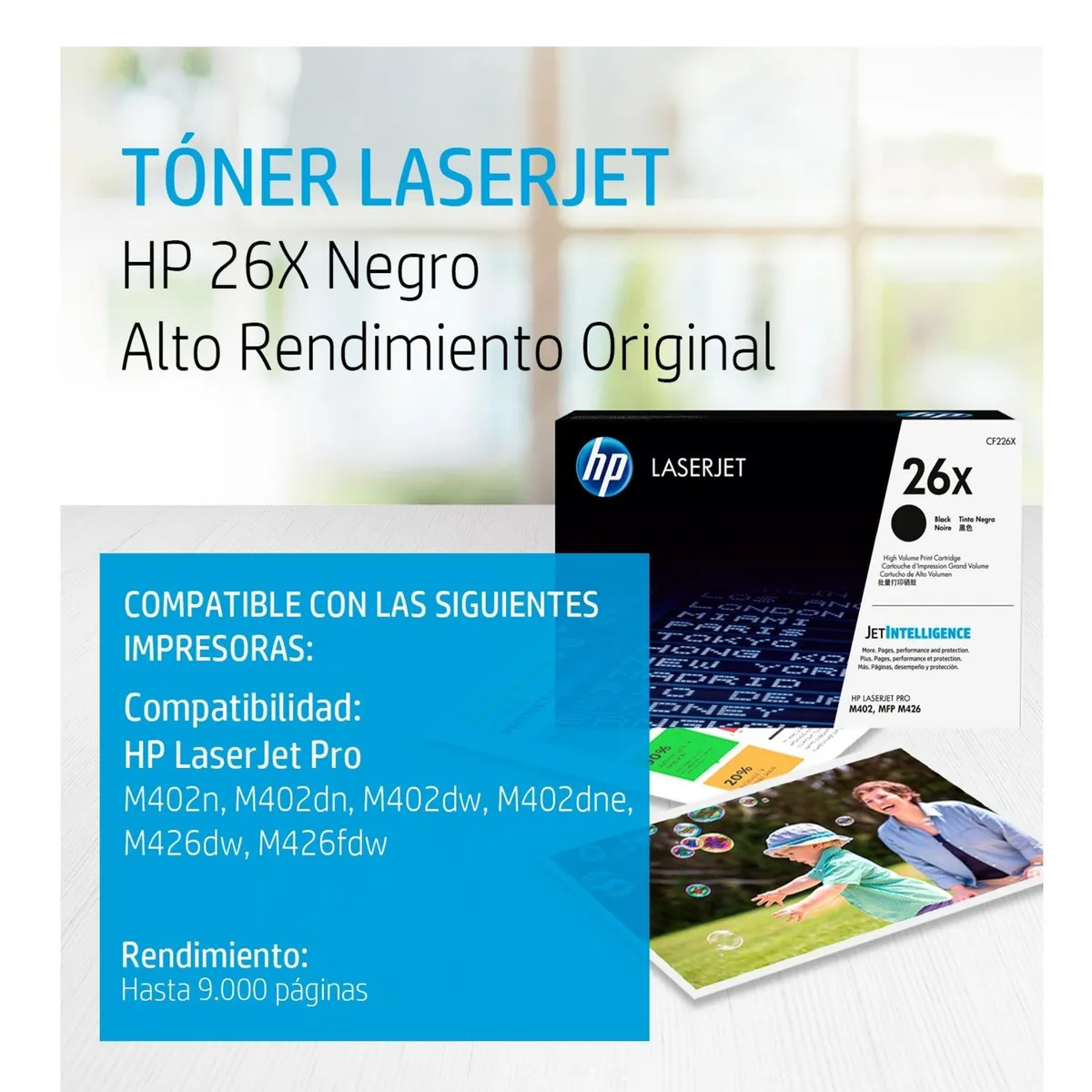 HP - Toner HP 26X CF226X Negro M402/M426 9000 Paginas