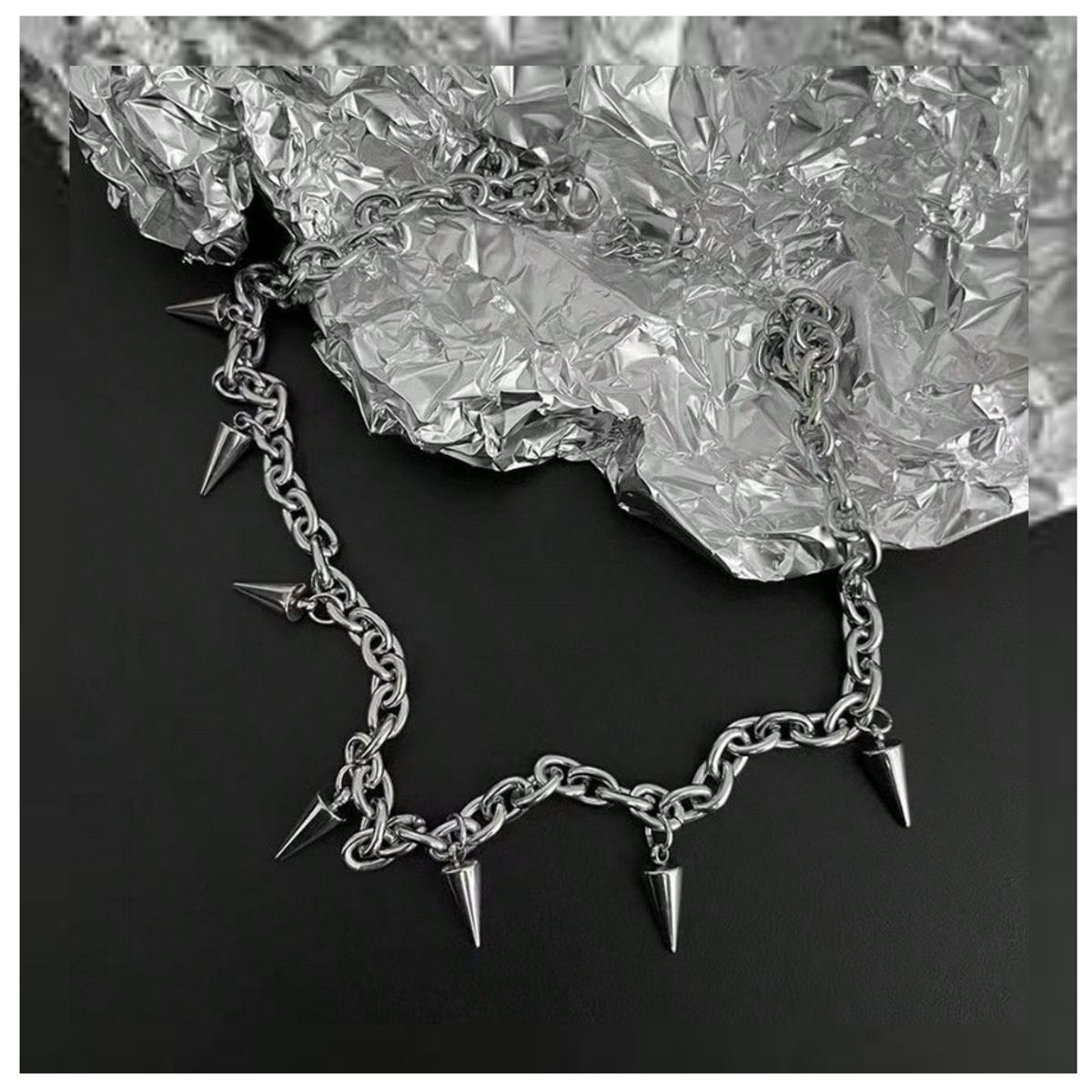 GENERICO - COLLAR TIPO PUAS DE ACERO INOXIDABLE HOMBRE