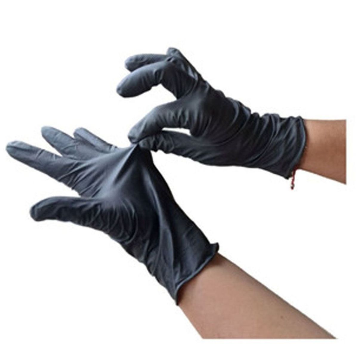 GENERICO - Guantes Sintéticos Desechables de Nitrilo Negro - GATAMO Talla S