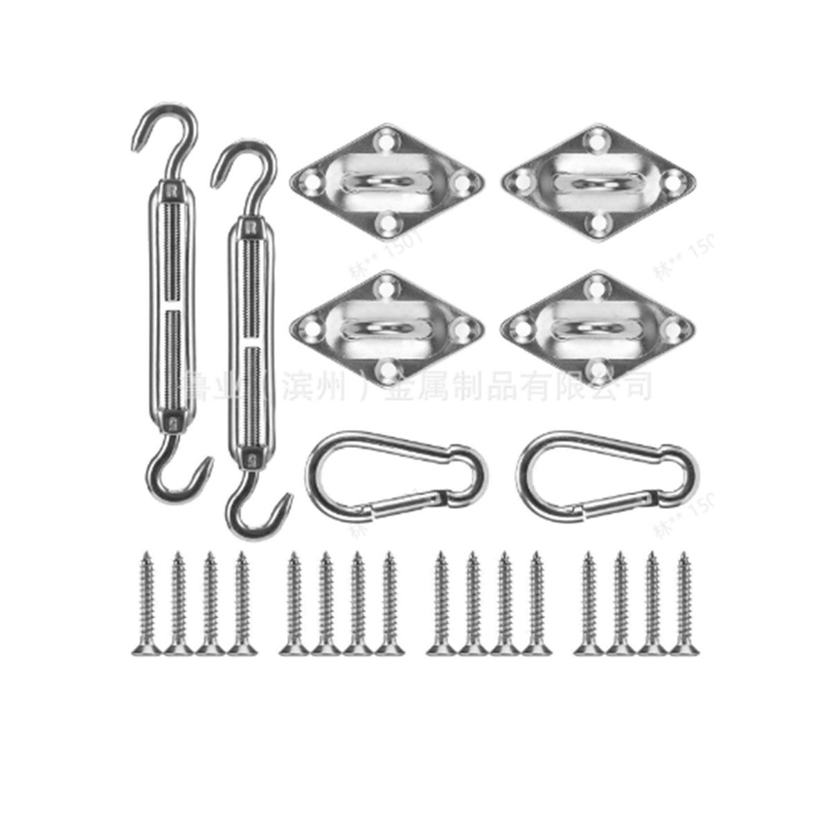 DENISASAA - Kit De Instalación Para Malla Sombra Tensores Y Armellas 4pz