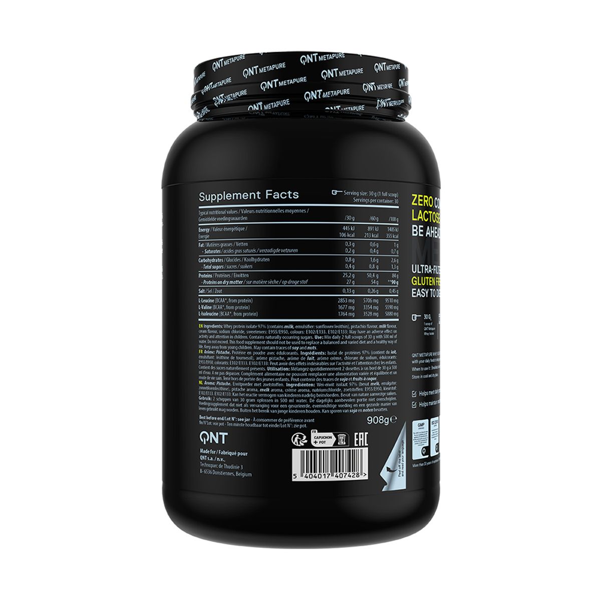 Qnt - Proteina Isolada Metapure Pistacho de 2Lb QNT
